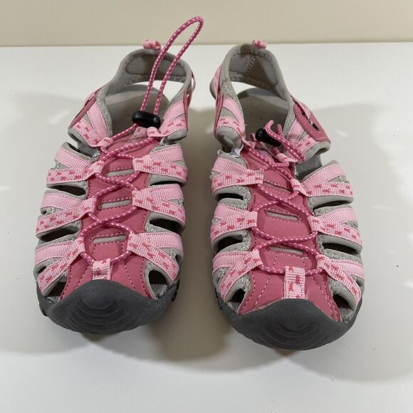 Women's Sports Hiking Walking Sandals Size 6 Breast Cancer Awareness Pink/Gray - Picture 4 of 16